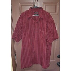 GNW Men’s 3XL Red Sueded Microfiber Long Sleeve Collared Button Up Shirt (XXXL)